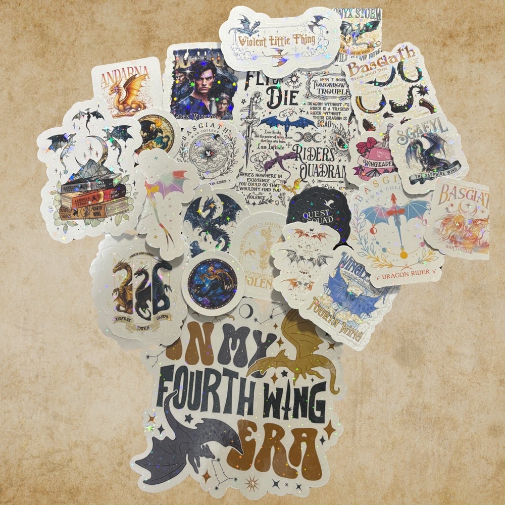 Fourth Wing Sticker Pack - Multicolor